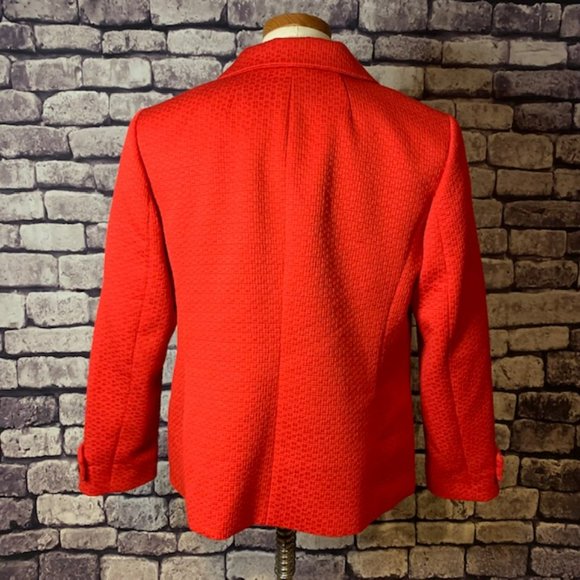 Talbots Red Double Breasted Jacket Size 12P - Picture 7 of 9